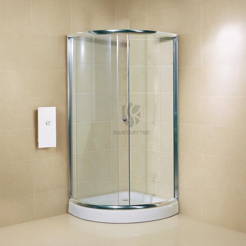 Round single entry quadrant shower enclosure