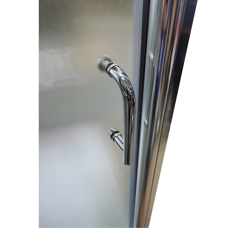 Rounded shower enclosure with tray, 6 mm fabric glass