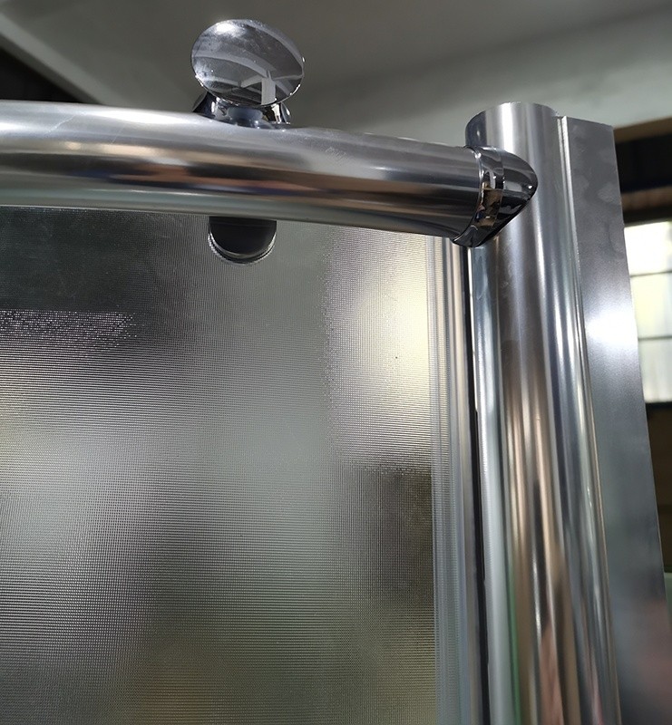 Rounded shower enclosure with tray, 6 mm fabric glass