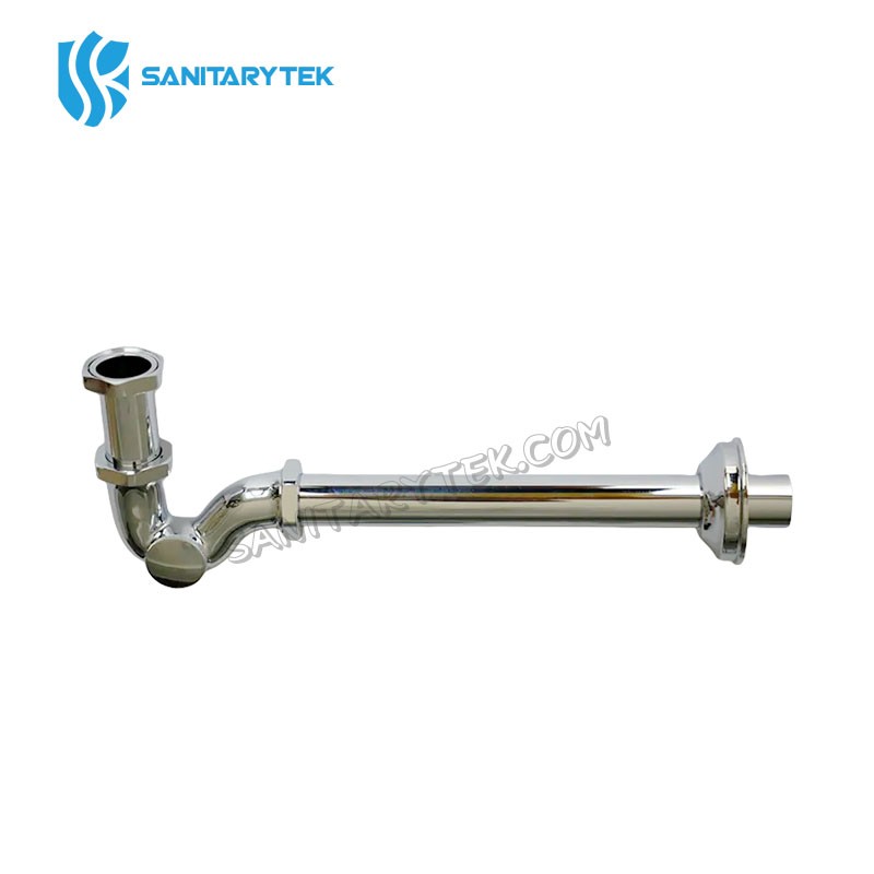 S-Siphon with chrome brass side cap