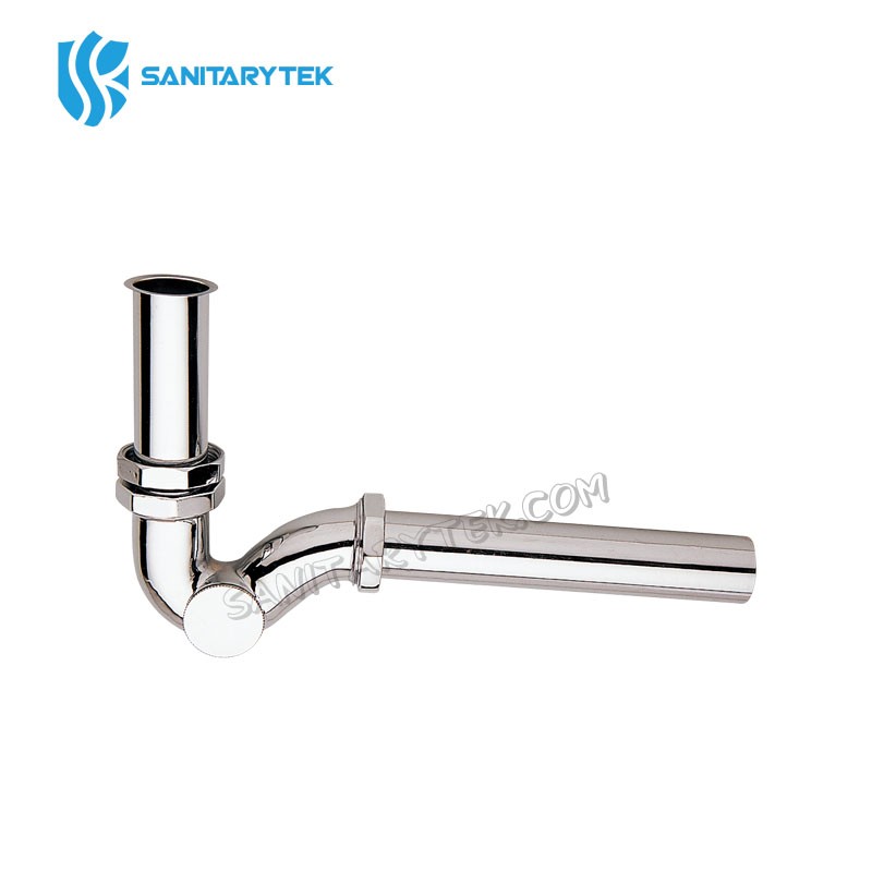 S-Siphon with chrome brass side cap