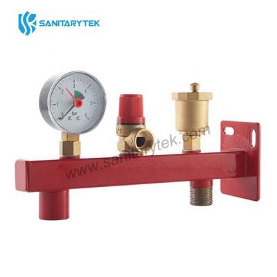 Safety group sets for expansion vessel