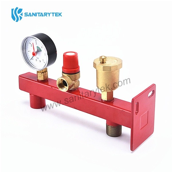 Safety group sets for expansion vessel