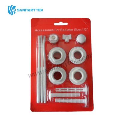 Set 13 in 1 for aluminum radiators with flat wall brackets