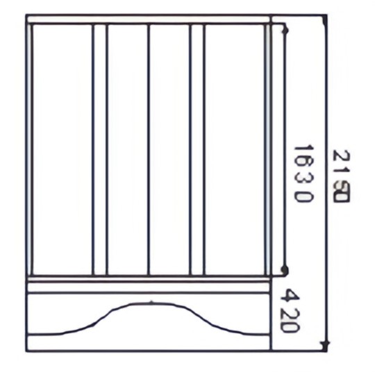 Silver framed corner shower cabin with shower door and magnetic door closing - Image 3