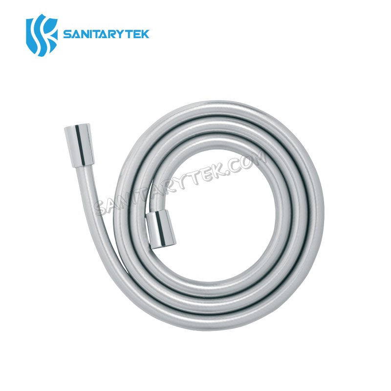 Silver plastic shower hose, anti-twist