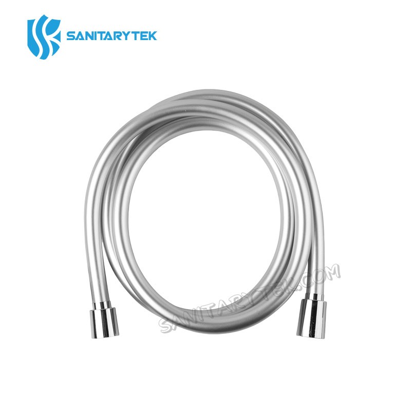 Silver plastic shower hose, anti-twist