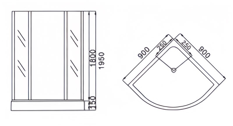Simple shower enclosure