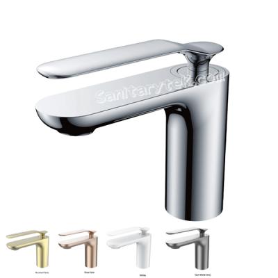 Chrome single handle basin faucet