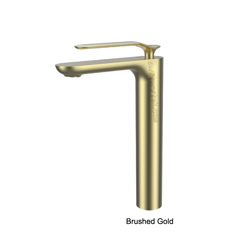 Chrome single handle high basin faucet