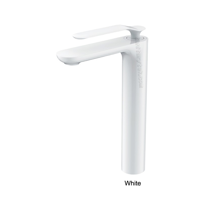 Chrome single handle high basin faucet