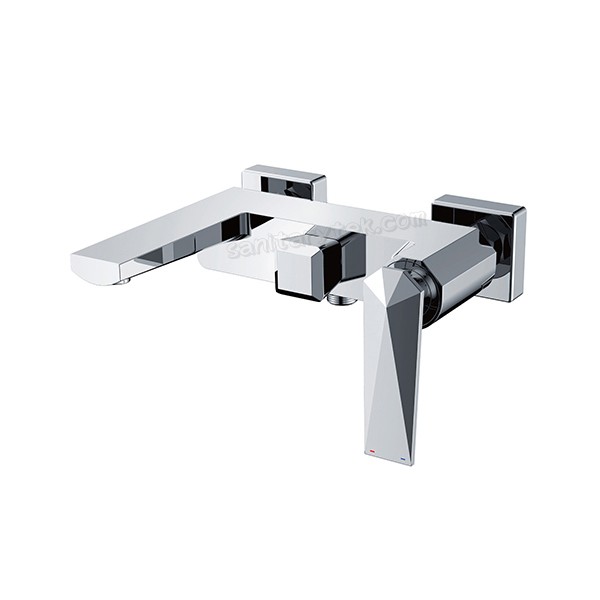Single handle wall mount bath and shower mixer bathtub faucet - Image 2