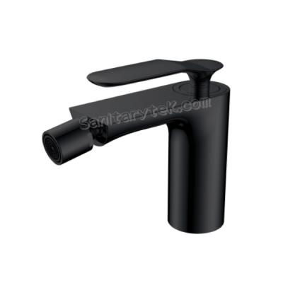 Single lever bidet mixer, black