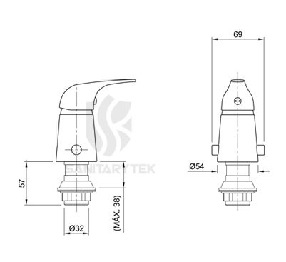 Single-lever bidet mixer - Image 3