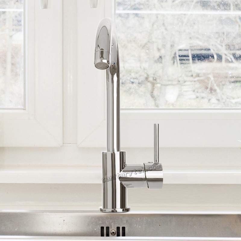 Single lever kitchenfaucet with swivel spout - Image 3