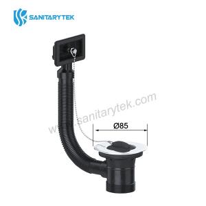 Sink combination waste with square overflow