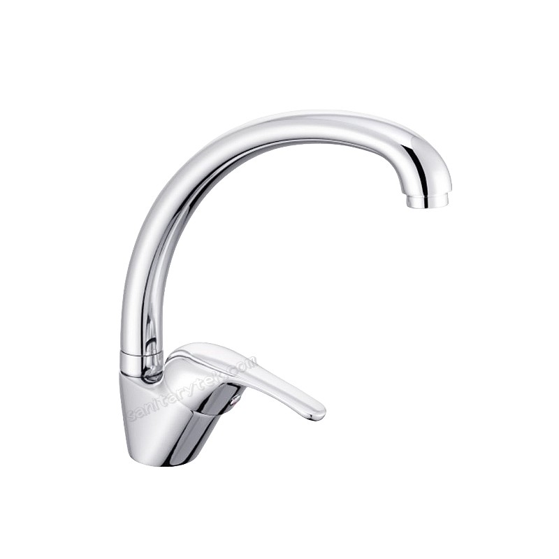Sink faucet with swivel high spout