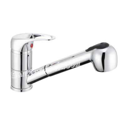 Sink mixer swivel spout with pull-out hand shower chrome