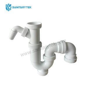 Siphon for American sink with washing machine connector