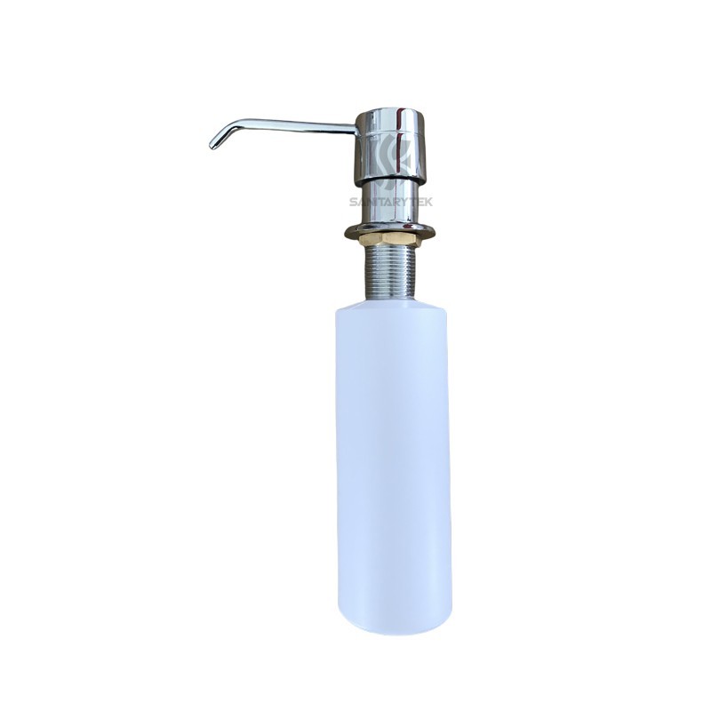 Integrated soap dispenser, chrome