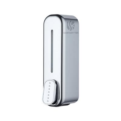 Soap dispenser wall mounted, 350ml manual shower gel shampoo sanitizer dispenser holder