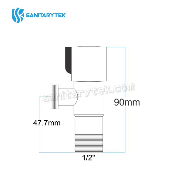 Stainless steel angle valve, ceramic valve cartridge