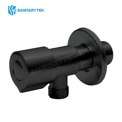 Stainless steel angle valve, matte black