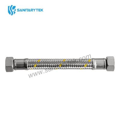 Stainless steel braided hose for gas, F/F