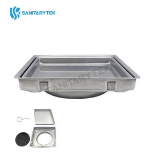 Stainless steel floor drain, tile insert