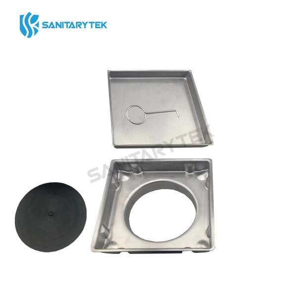 Stainless steel floor drain, tile insert