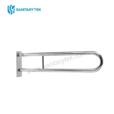 Stainless steel folding grab bar