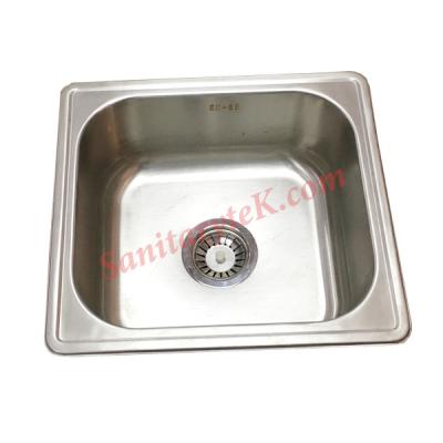 Stainless steel single bowl kitchen sink