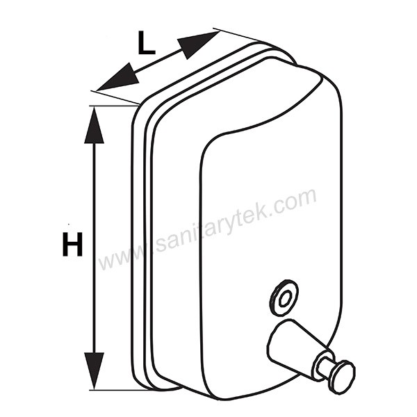 Stainless steel liquid soap dispenser