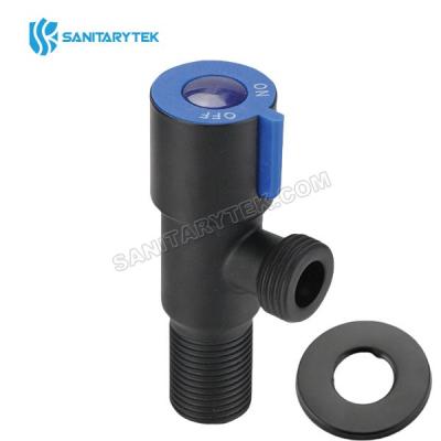 Stainless steel matte black angle valve
