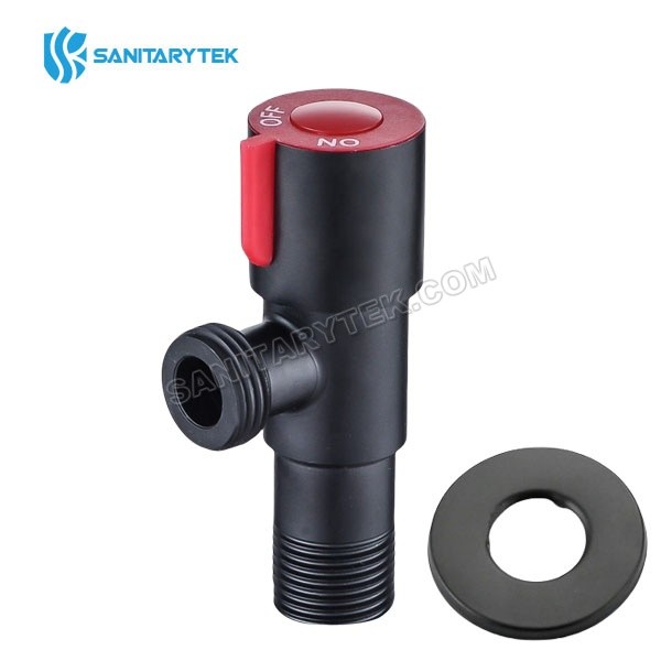 Stainless steel matte black angle valve
