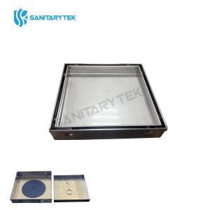 Stainless steel shower drain, tile insert