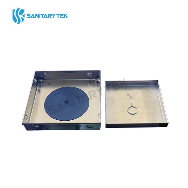 Stainless steel shower drain, tile insert