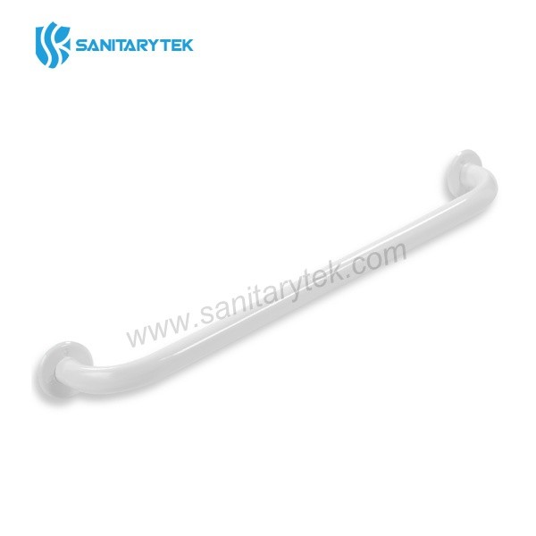 Stainless steel straight grab bar, white