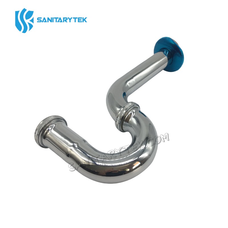 Stainless steel tubular P-trap less cleanout