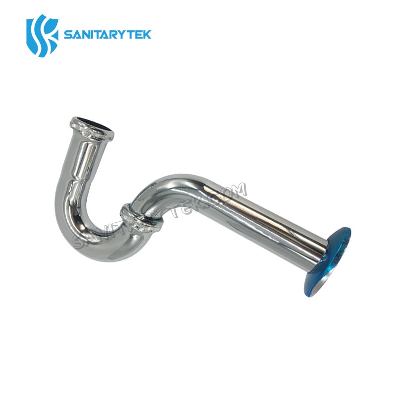 Stainless steel tubular P-trap less cleanout