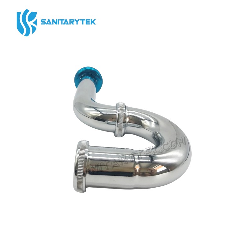 Stainless steel tubular P-trap less cleanout