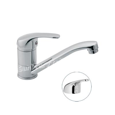 Standing washbasin mixer with swivel spout, chrome