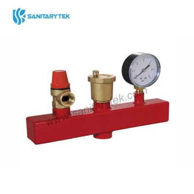 Steel boiler safety group set, connection G3/4, 40x40x240mm