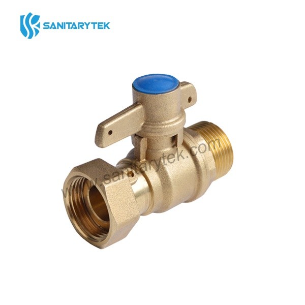 Straight anti-fraud ball valve male x swivel nut