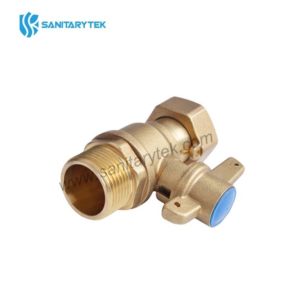 Straight anti-fraud ball valve male x swivel nut