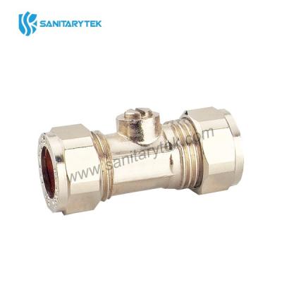 Straight isolating valve chrome plated