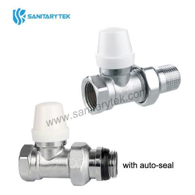 Straight lockshield radiator valve, iron pipe connection