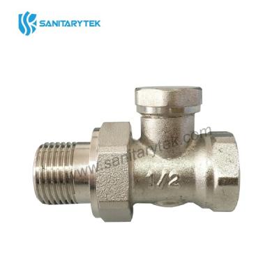 Straight lockshield valve MF for iron pipe