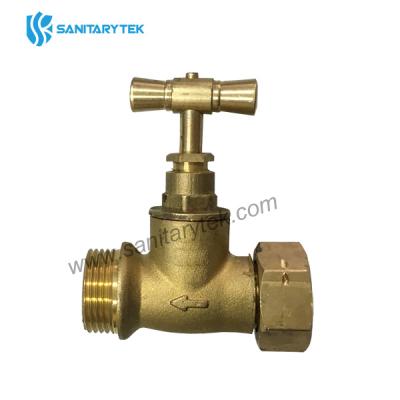 Straight meter stop valve