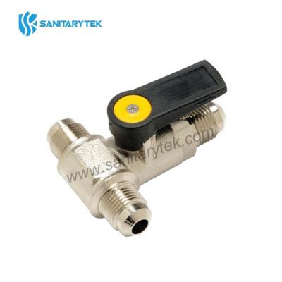 Tee gas ball valve